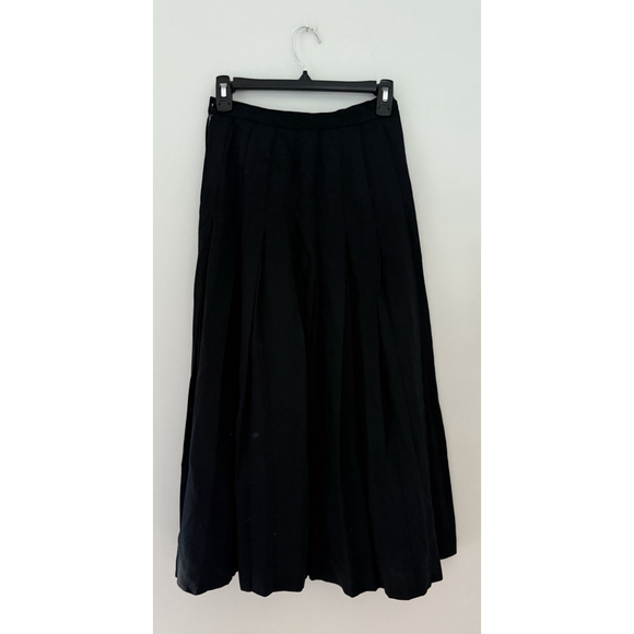 Vintage 100% Worsted Wool Evan Picone Black Unlined Skirt Zip Size 4 Workwear - Picture 4 of 4